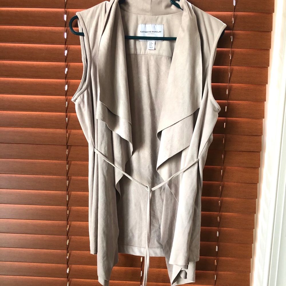 Katherine Barclays suede tan vest